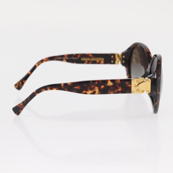 LOUIS VUITTON Supson Oversized Sunglasses plastic Brown LV Auth BA9323